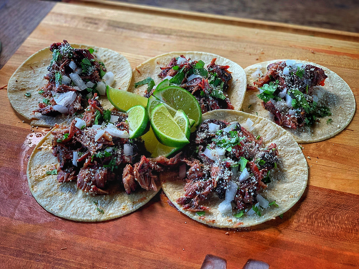 Barbacoa Tacos. These smoked barbacoa tacos are my family's