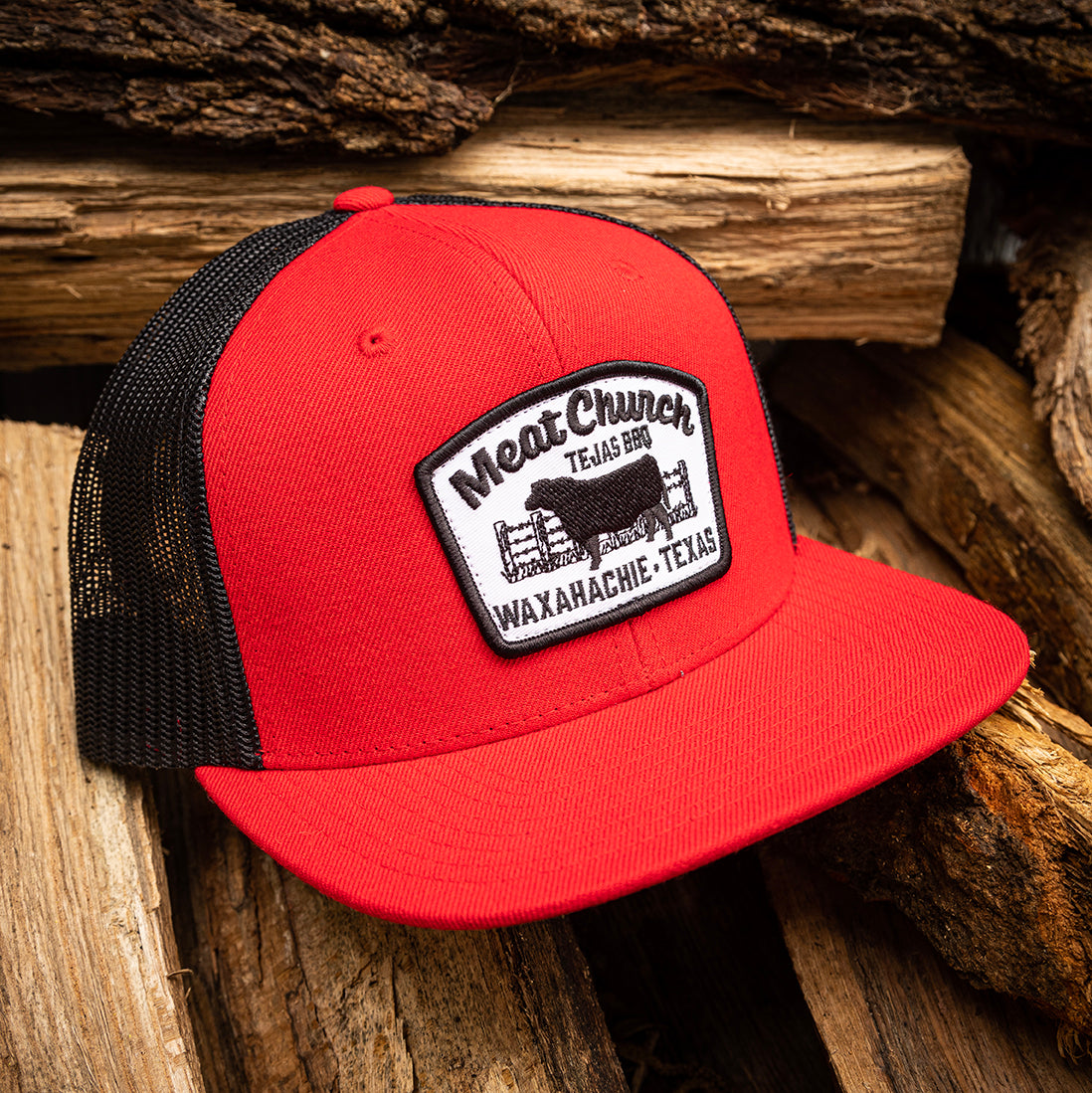 Red New Era Fitted Hat – Meat Church