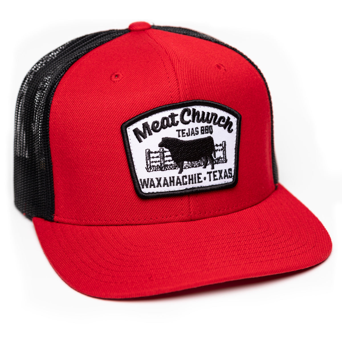 Red New Era Fitted Hat – Meat Church