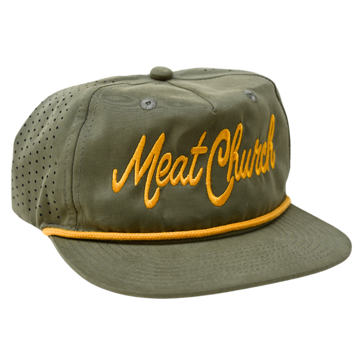 Meat Church Performance Rope Hat - Loden/Amber