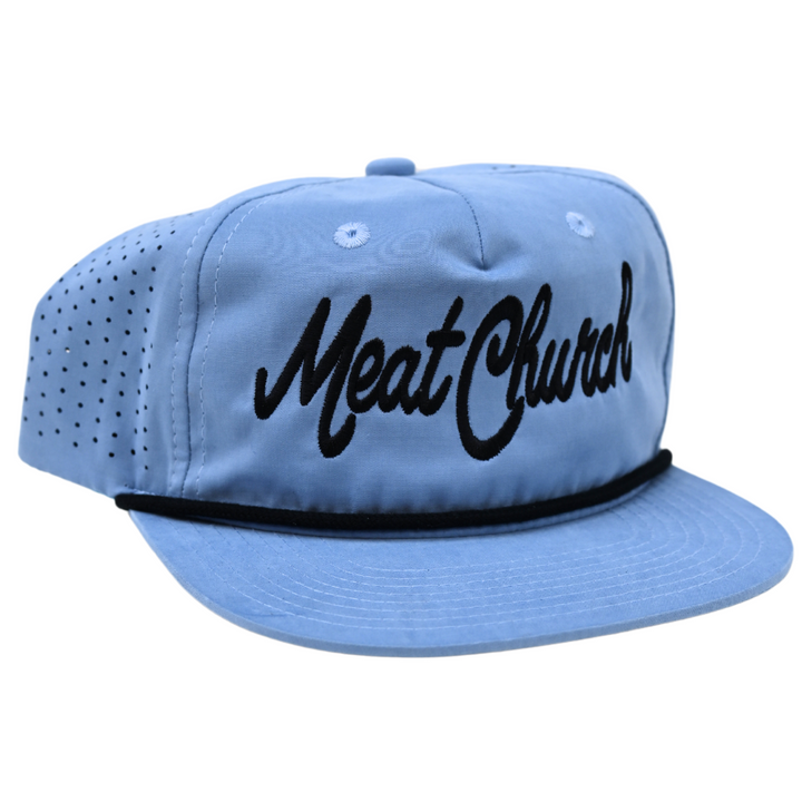 Meat Church Performance Rope Hat - Sky/Black