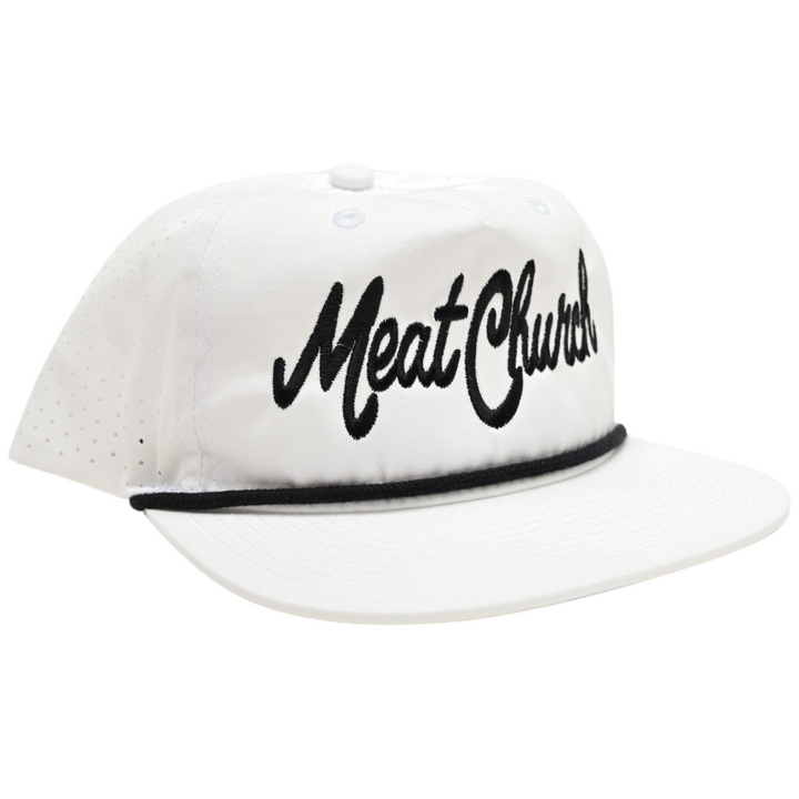 Meat Church Performance Rope Hat - White/Black