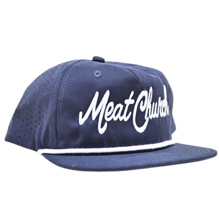 Meat Church Performance Rope Hat - Navy/White