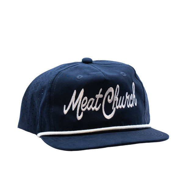 Meat Church Performance Rope Hat - Navy/White