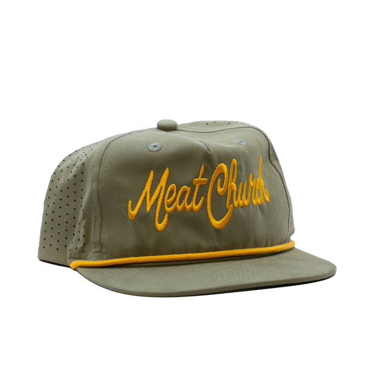 Meat Church Performance Rope Hat - Loden/Amber