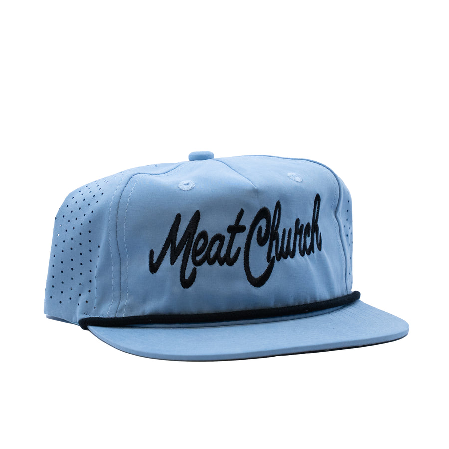 Meat Church Performance Rope Hat - Sky/Black