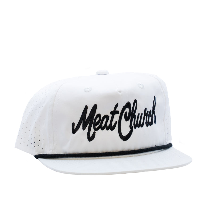 Meat Church Performance Rope Hat - White/Black